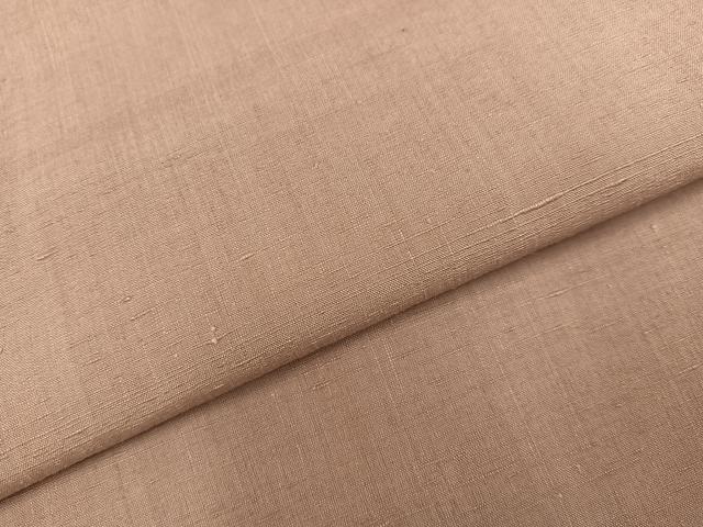 平和屋着物○結城紬 色無地 梅染色 正絹 逸品 未使用 AABC0613ph