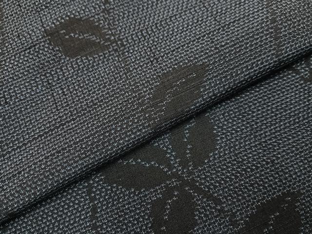 平和屋着物○結城紬 草木文 正絹 逸品 AABC0615ph