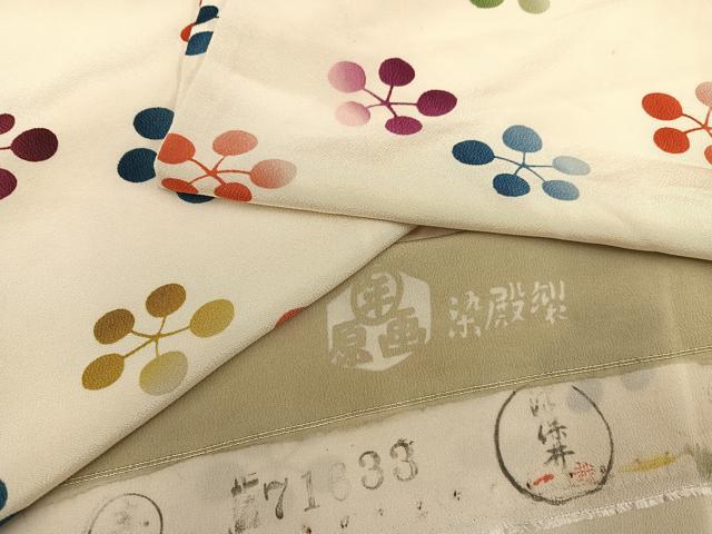 平和屋着物●型絵染の人間国宝　稲垣稔次郎　小紋　染殿製　正絹　逸品　AABC0643ph