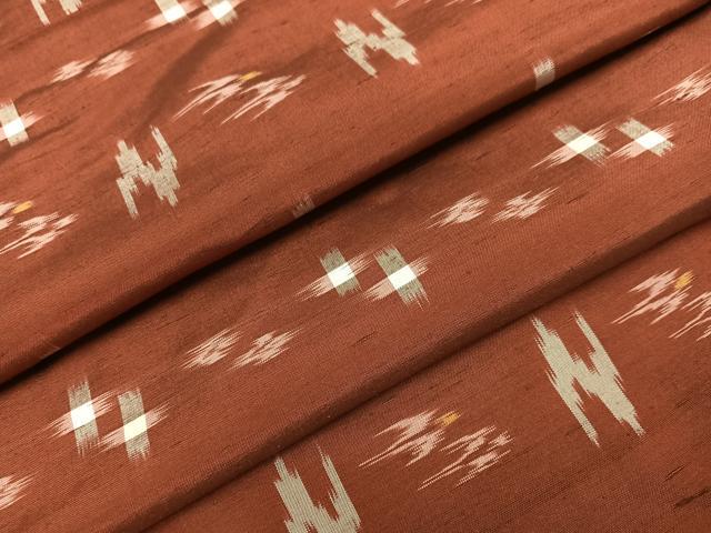 平和屋着物●本場琉球絣　紬　正絹　逸品　AABC0647ph