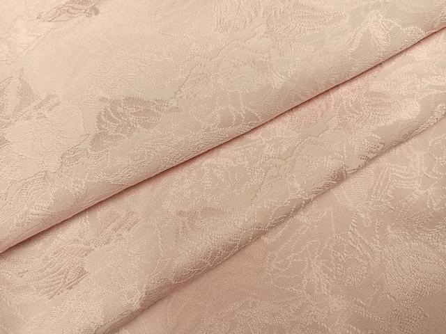 平和屋着物●上質な色無地　人物地紋　灰桜色　正絹　逸品　AABC0666ph