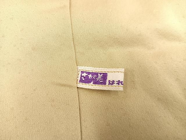 平和屋着物●上質な色無地　風景草花地紋　枯色　さが美扱い　正絹　逸品　AABC0672ph 平和屋着物○上質な色無地 風景草花地紋 枯色 さが美扱い 正絹 逸品