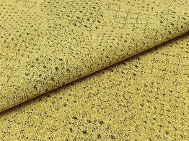 平和屋着物▽本塩沢 単衣 菱文 正絹 逸品 AABC0691jh