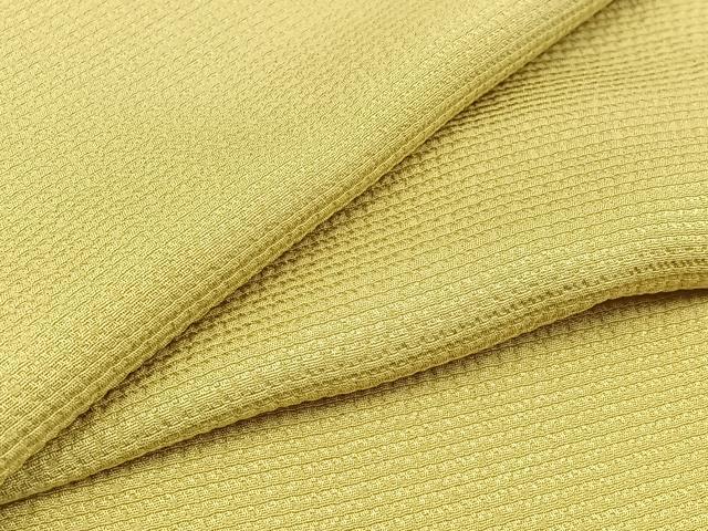 平和屋着物▽上質な色無地　単衣　作家物　草木染　横段地紋　砥粉色　正絹　逸品　AABC1206jh