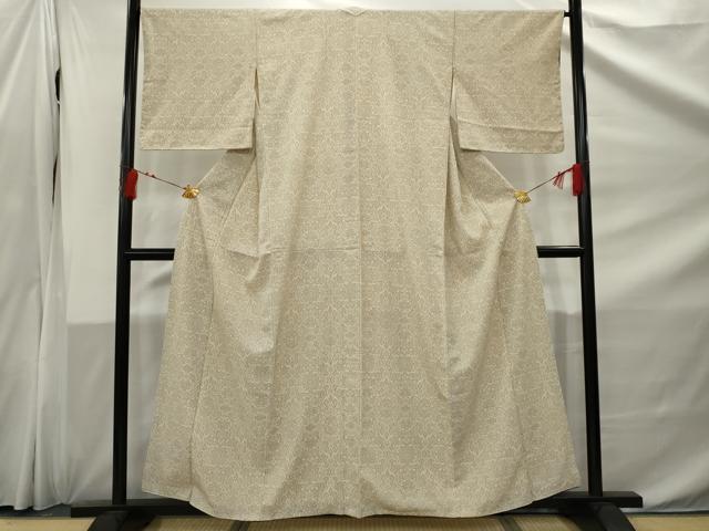 平和屋着物●本塩沢　更紗花文　正絹　逸品　AABC1504nf