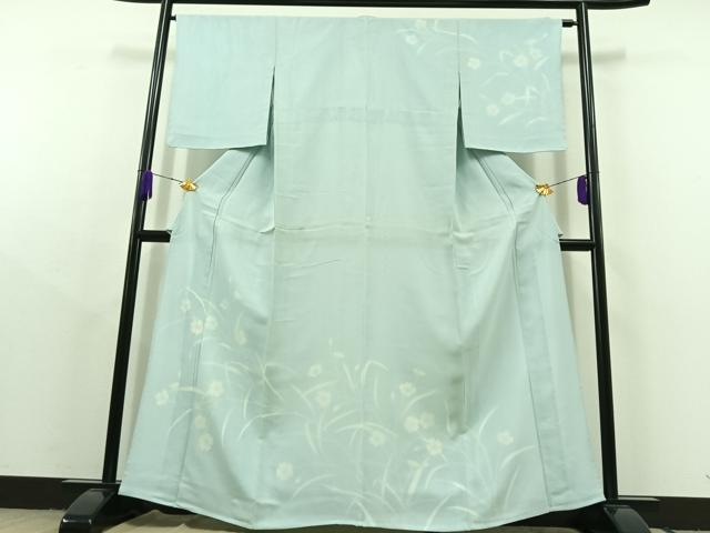 平和屋着物▽訪問着　無双　紗袷　紗×絽　草花文　正絹　逸品　AABC1711jh