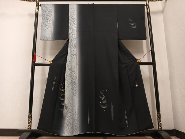 平和屋着物●訪問着　作家物　桜花弁　暈し染め　金銀彩　正絹　逸品　AABC1721ph