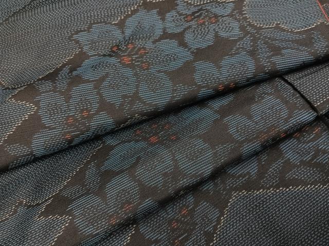 平和屋着物●本場大島紬　花尽くし　正絹　逸品　AABC1757ph