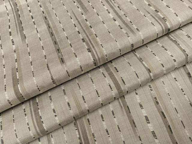 平和屋着物●伝統工芸士　七代目　吉澤与市　紬　絞り　間道　正絹　逸品　AABC1762ph