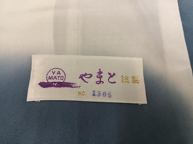 平和屋着物●結城紬　100亀甲　斜縞　やまと誂製　正絹　逸品　未使用　AABC1773ph