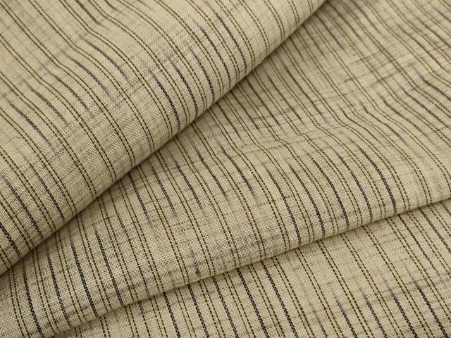 平和屋着物＊夏物　上布　格子　反端付き　麻　逸品　AABC1826jd