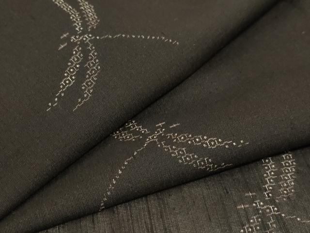 平和屋着物＊夏物　本塩沢　夏塩沢　蜻蛉　正絹　逸品　AABC1832jd