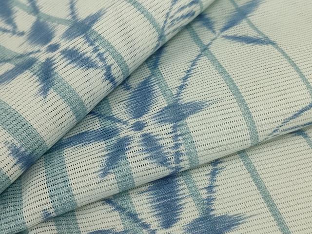 平和屋着物＊夏物　小紋　絽　草花間道　洗える着物　AABC1855jd