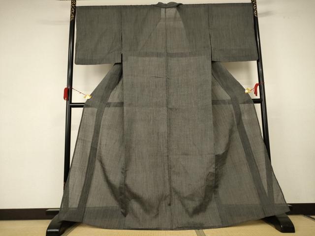 平和屋着物＊夏物　本場小千谷ちぢみ　縞　麻　逸品　AABC1872jd 平和屋着物＊夏物 本場小千谷ちぢみ 縞 麻 逸品 AABC1872jd