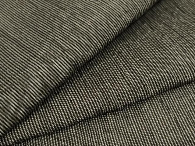 平和屋着物＊夏物　本場小千谷ちぢみ　縞　麻　逸品　AABC1872jd