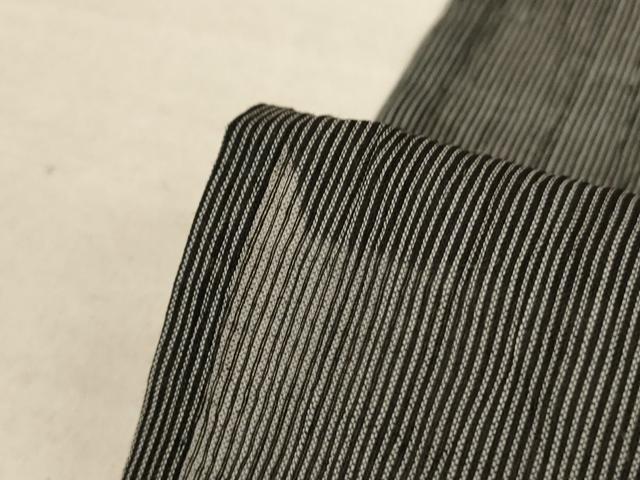 平和屋着物＊夏物 本場小千谷ちぢみ 縞 麻 逸品 AABC1872jd