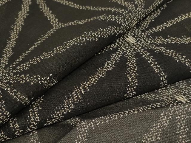平和屋着物＊夏物　紗紬　麻の葉文様　正絹　逸品　AABC1879jd