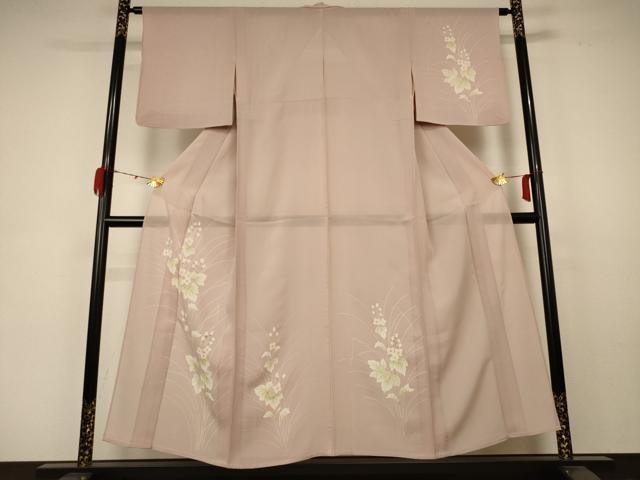 平和屋着物＊夏物　訪問着　絽　草花文　正絹　逸品　AABC1880jd