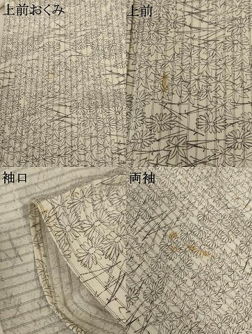 平和屋着物▽上質な小紋　単衣　吹き寄せ文　正絹　逸品　AABC1882jd_7