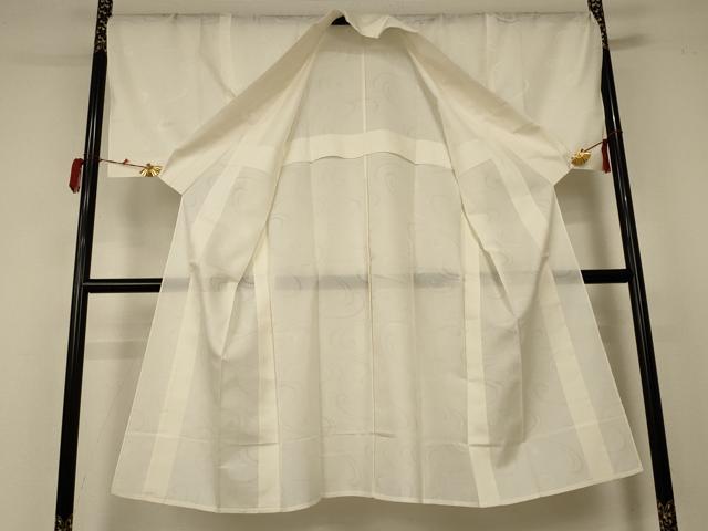 平和屋着物＊夏物　長襦袢　流水文　象牙色　正絹　逸品　AABC1886jd 平和屋着物＊夏物 長襦袢 流水文 象牙色 正絹 逸品 AABC1886jd