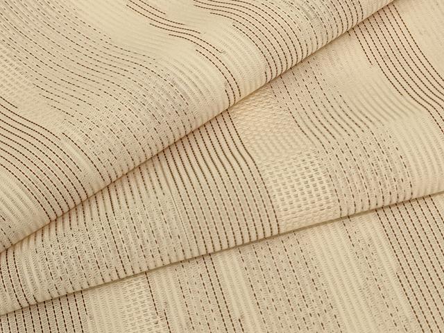 平和屋着物＊夏物　小紋　紗　変わり縞　正絹　逸品　未使用　AABC1889jd