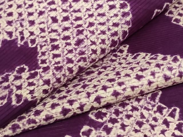 平和屋着物＊夏物　小紋　絽　絞り　唐草文　正絹　逸品　AABC1894jd