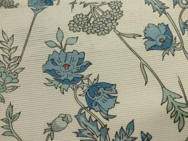 平和屋着物＊夏物　小紋　絽　草花文　洗える着物　AABC1900jd_5
