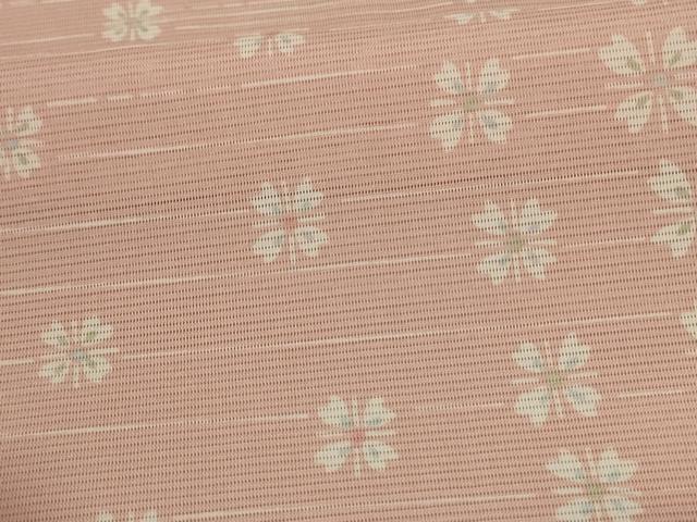 平和屋着物＊夏物　小紋　絽　花間道　洗える着物　AABC1909jd_5