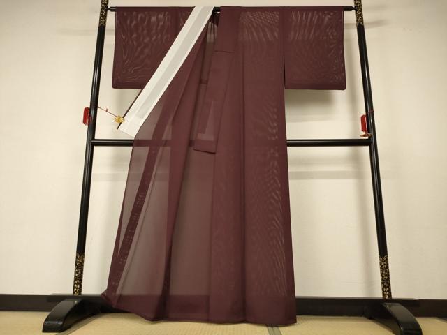 平和屋着物＊夏物　色無地　絽　黒鳶色　洗える着物　AABC1912jd 平和屋着物＊夏物 色無地 絽 黒鳶色 洗える着物 AABC1912jdの通販はau