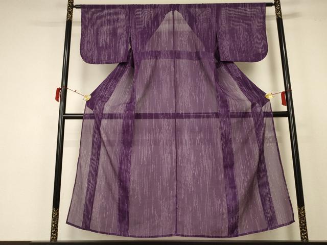 平和屋着物＊夏物　小紋　縦絽　霞文　洗える着物　AABC1915jd_1