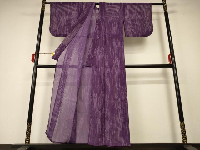 平和屋着物＊夏物　小紋　縦絽　霞文　洗える着物　AABC1915jd 平和屋着物＊夏物 小紋 縦絽 霞文 洗える着物 AABC1915jd 【公式通販】