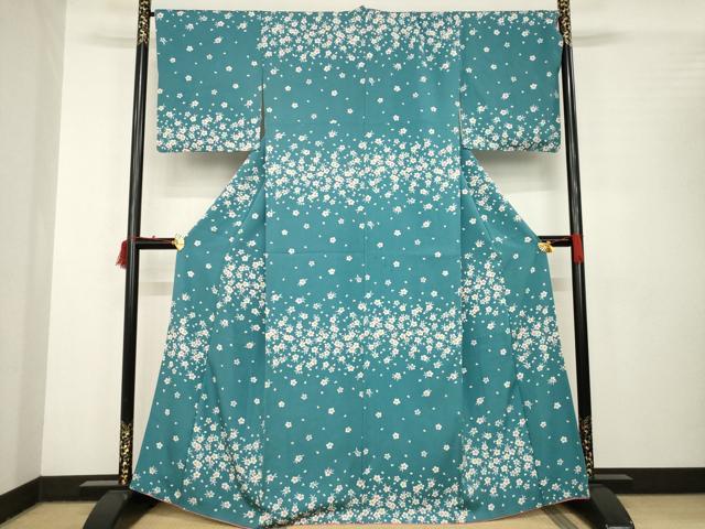 平和屋着物●訪問着　舞桜文　正絹　逸品　AABC1925ck