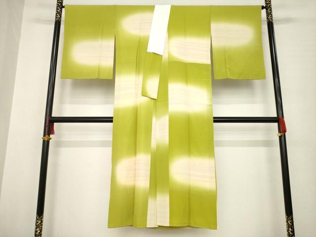 平和屋着物●奄美大島泥染色家　赤塚花穂　長襦袢　袷　霞文　暈し染め　広衿仕立て　証紙付き　正絹　逸品　AABC1945ck