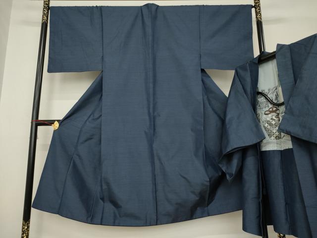 平和屋着物●男性　本場大島紬　アンサンブル　亀甲絣　正絹　逸品　AABC1959ck