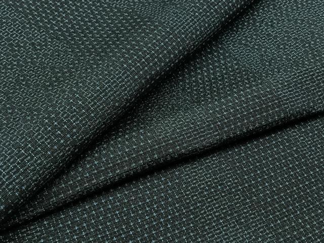 平和屋着物▽本塩沢　単衣　110亀甲　花間道　正絹　逸品　AABC2211jh