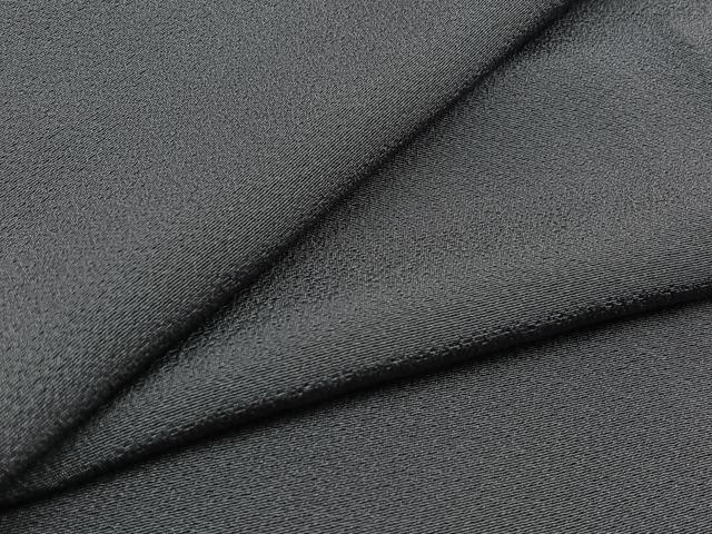 平和屋着物▽上質な色無地　単衣　濃鼠色　正絹　逸品　AABC2218jh