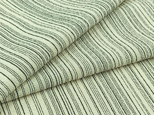 平和屋着物▽本塩沢　単衣　縞　正絹　逸品　AABC2221jh