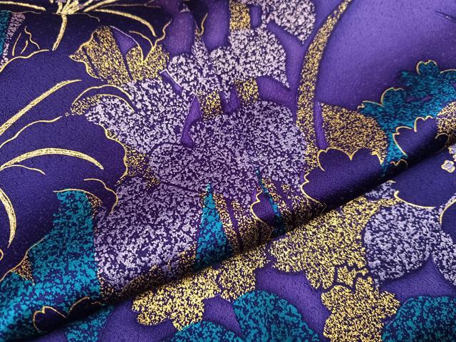 平和屋着物○豪華振袖 草花文 金彩 ロング丈 正絹 逸品 AABC2536ph