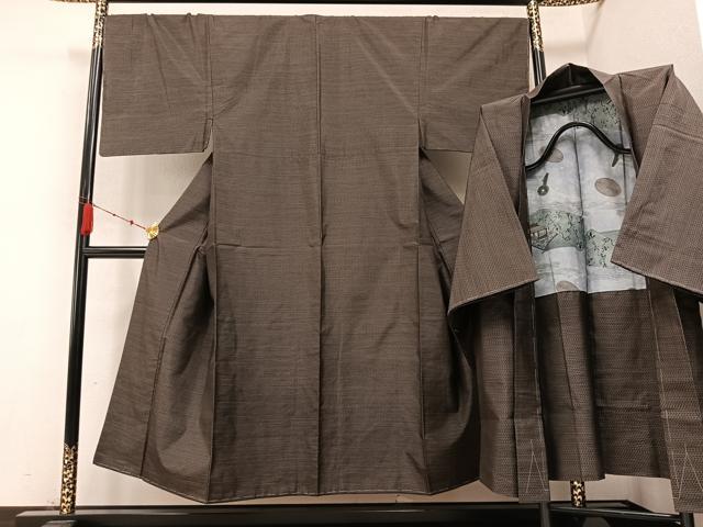 平和屋着物●男性　本場大島紬　アンサンブル　亀甲絣　正絹　逸品　未使用　AABC2544ph