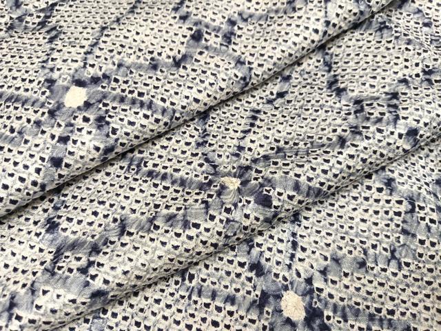 平和屋着物●上質な小紋　絞り　花尽くし　正絹　逸品　AABC2549ph