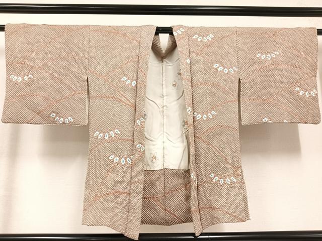 平和屋着物●羽織　総絞り　草木　正絹　逸品　AABC2595ph