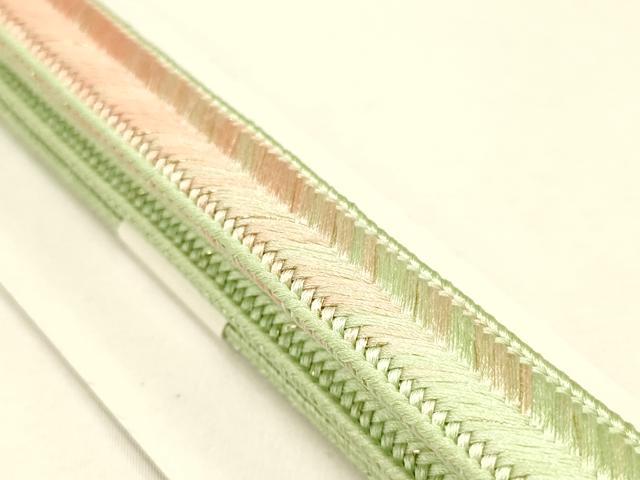 平和屋本店○和装小物 帯締め・帯揚げセット 大和高麗組 草花文 暈し