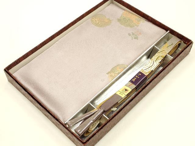 平和屋着物●和装小物　帯締め・帯揚げセット　高麗組 綾出し　暈し　金糸　金彩　さが美扱い　正絹　逸品　未使用　AABC2788ay