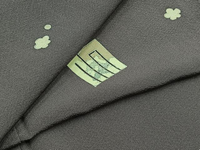 平和屋着物▽上質な小紋　単衣　吹き寄せ文　正絹　逸品　AABC3185jh