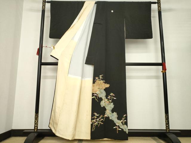 平和屋着物○創業130年 江戸染繍友禅 大彦 黒留袖 松