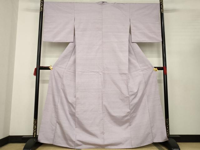 平和屋着物●紅花紬　米沢　霞文　梅鼠色　正絹　逸品　AABC3232ck 平和屋着物○紅花紬 米沢 霞文 梅鼠色 正絹 逸品 AABC3232ck