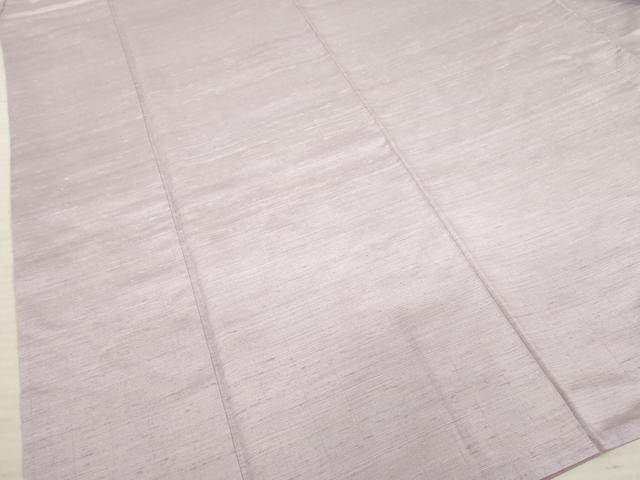 平和屋着物○紅花紬 米沢 霞文 梅鼠色 正絹 逸品 AABC3232ck