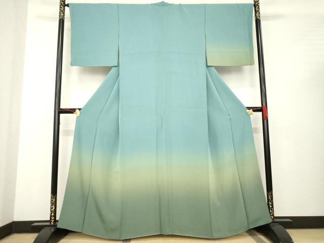 平和屋着物●訪問着　霞文　暈し染め　正絹　逸品　AABC3264ck