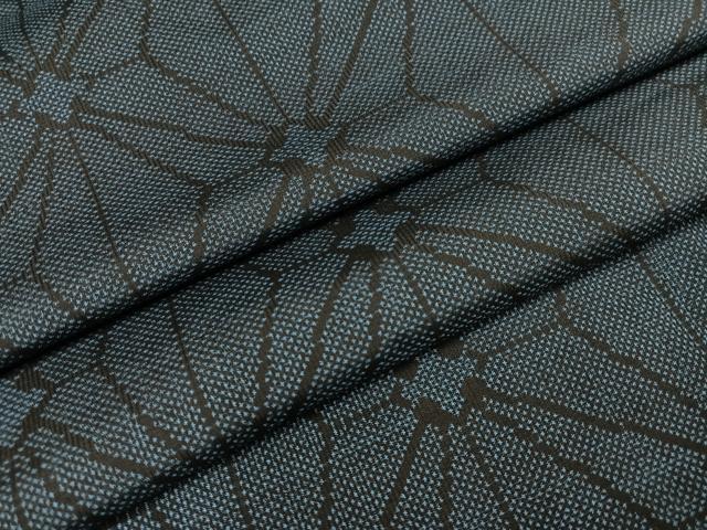 平和屋着物●本場大島紬　一元7マルキ　麻の葉文様　西武百貨店扱い　正絹　逸品　AABC3362ph