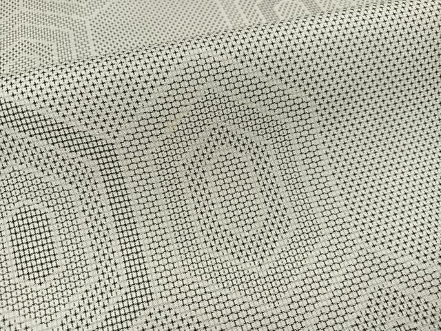 平和屋着物○お召 亀甲文 正絹 逸品 AABC3400ph